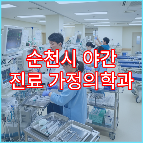 순천시 야간 진료 가정의학과 병원 종합 건강상담 가능한 늦은 시간 병원 찾기