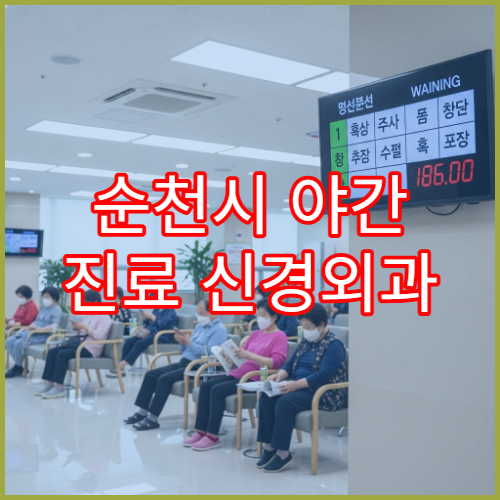 순천시 야간 진료 신경외과 병원 두통·목디스크 통증 치료 가능한 병원 찾기