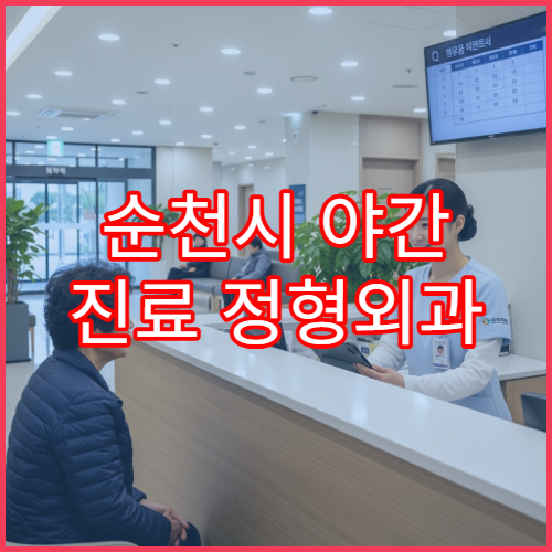 순천시 야간 진료 정형외과 병원 허리통증·무릎통증 퇴근 후 방문 가능한 병원 안내
