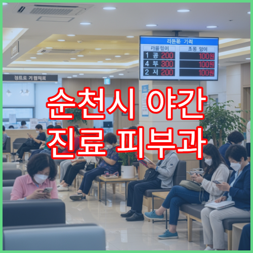 순천시 야간 진료 피부과 병원 여드름·두드러기·피부염 상담 가능한 늦은 진료 병원